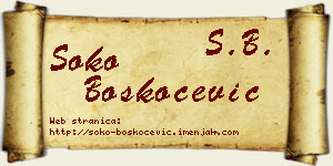 Soko Boškoćević vizit kartica